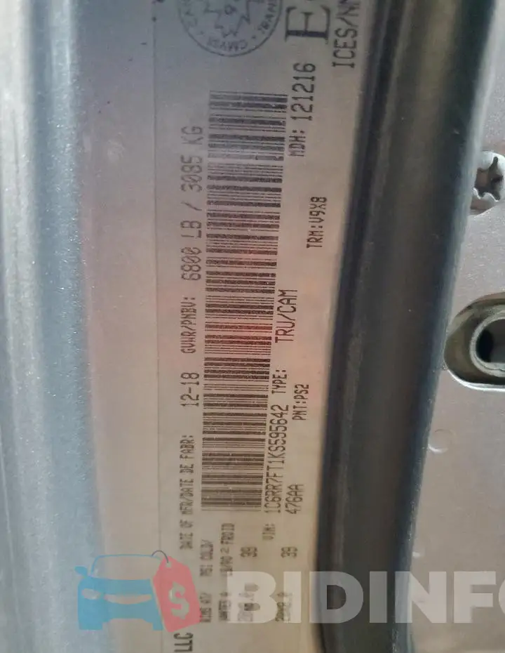 1C6RR7FT1KS595642 Photo# 14