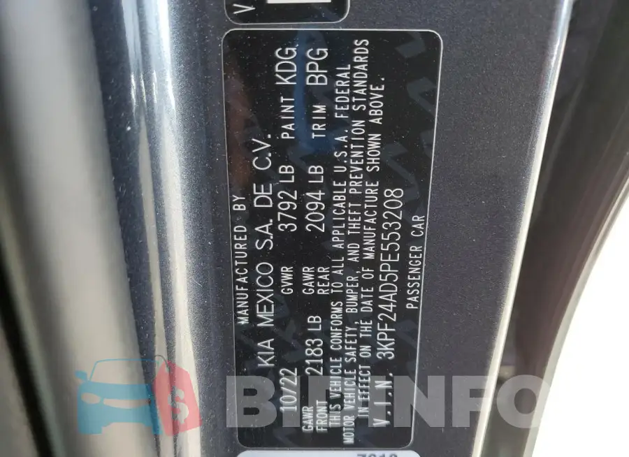 3KPF24AD5PE553208 Photo# 12