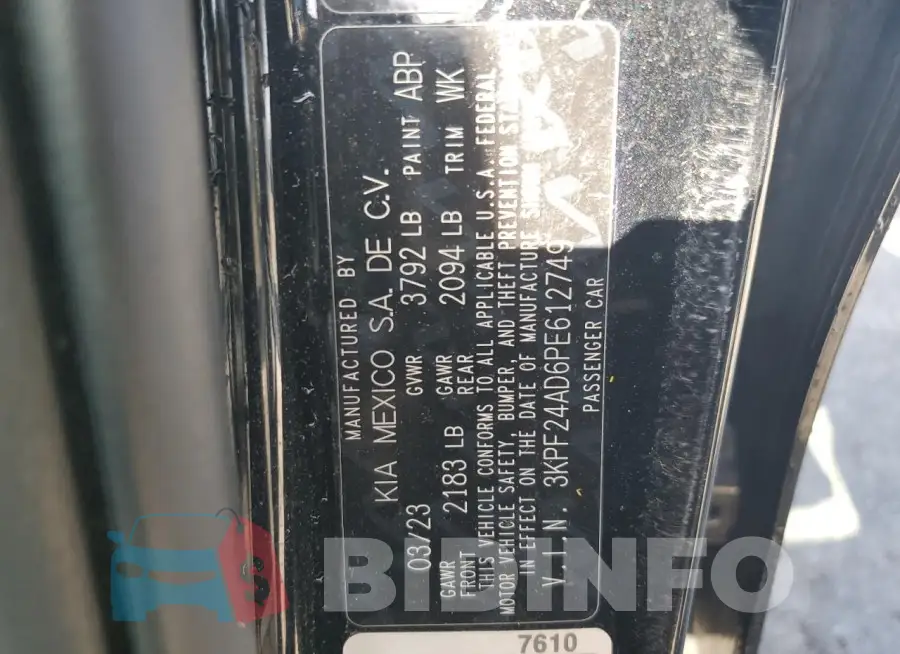 3KPF24AD6PE612749 Photo# 12