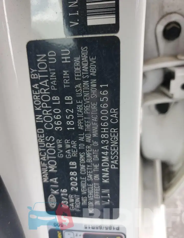 KNADM4A38H6006561 Photo# 12