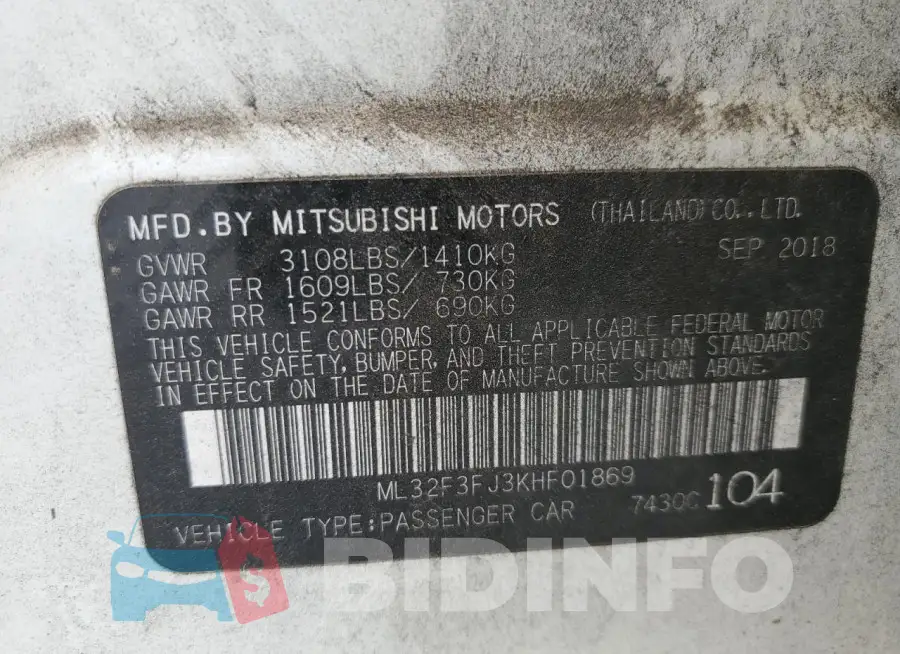 ML32F3FJ3KHF01869 Photo# 12