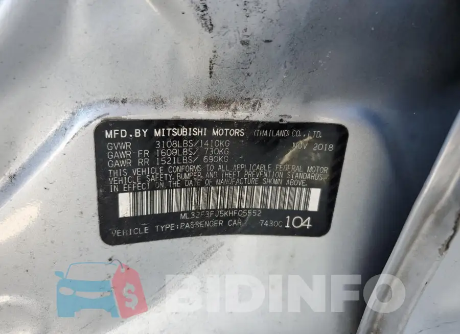 ML32F3FJ5KHF05552 Photo# 12