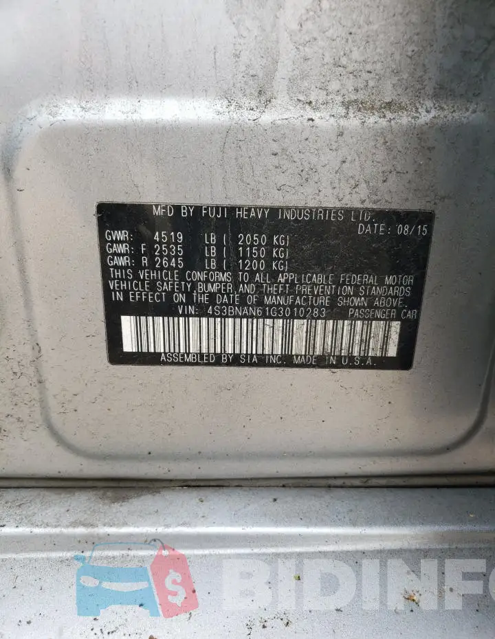 4S3BNAN61G3010283 Photo# 12
