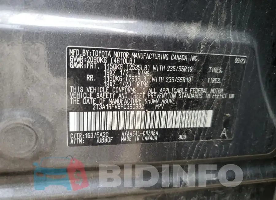 2T3A1RFV8PC390992 Photo# 14