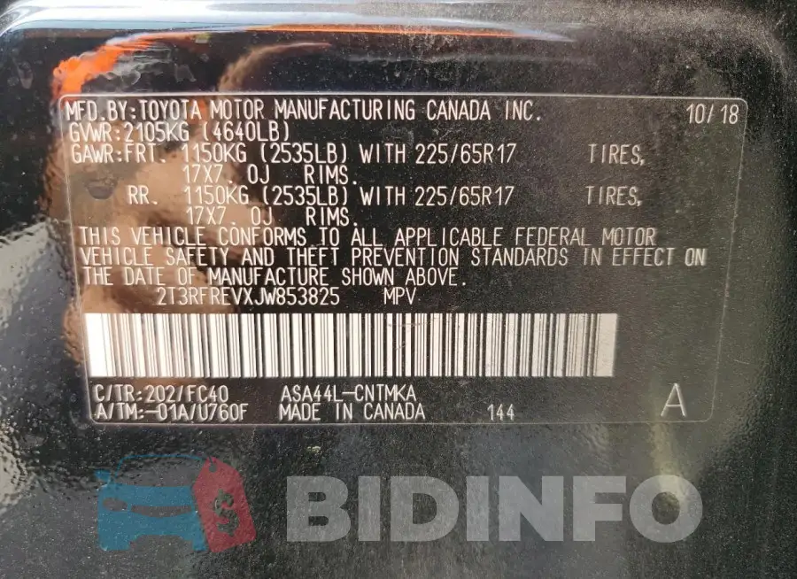2T3RFREVXJW853825 Photo# 13