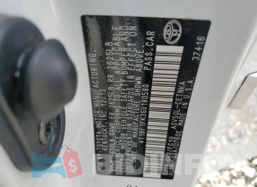 4T1BF1FK3GU180580 Photo# 12