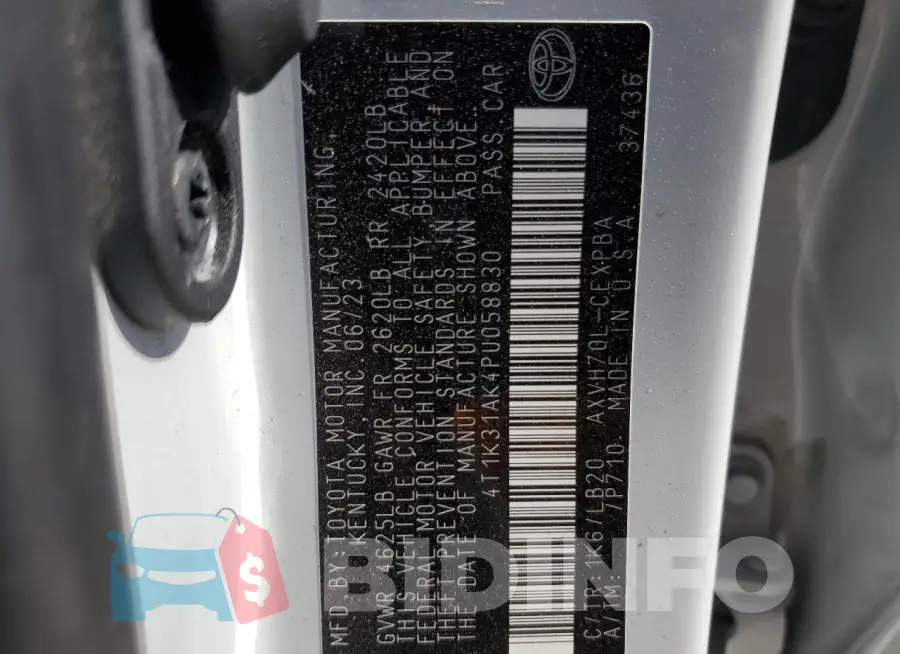 4T1K31AK4PU058830 Photo# 13