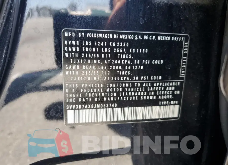 3VV3B7AX8JM053749 Photo# 14
