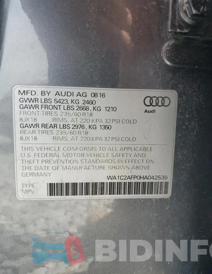WA1C2AFP0HA042539 Photo# 13