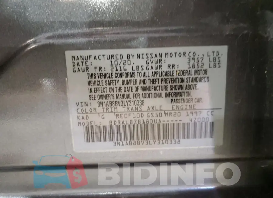 3N1AB8BV3LY310338 Photo# 12
