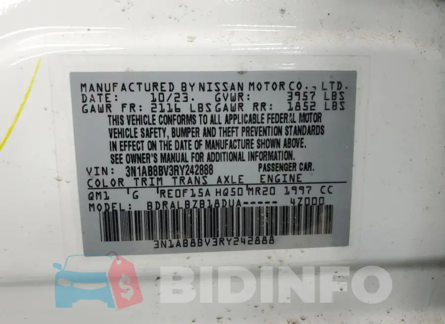 3N1AB8BV3RY242888 Photo# 12