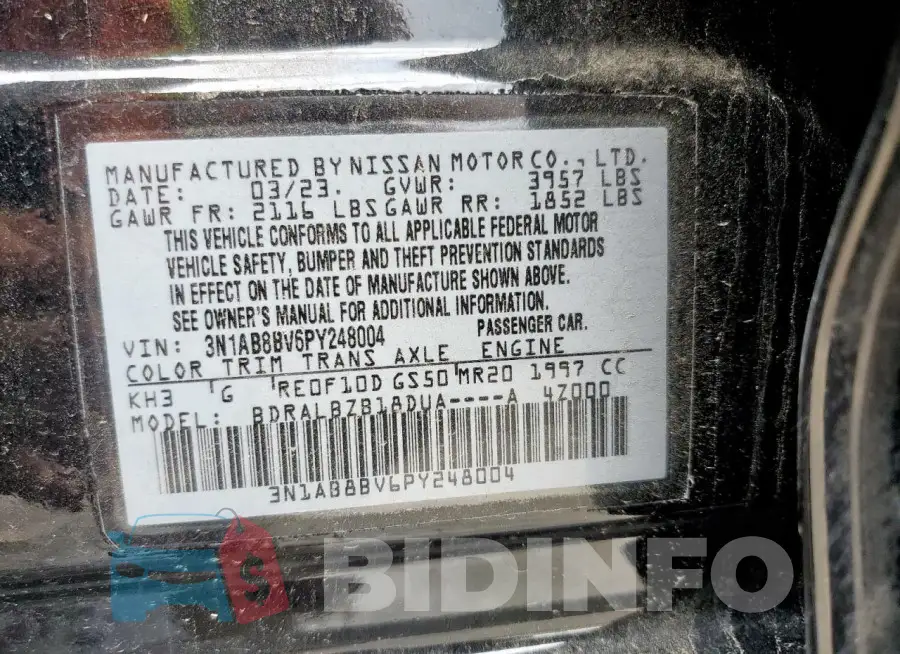 3N1AB8BV6PY248004 Photo# 12