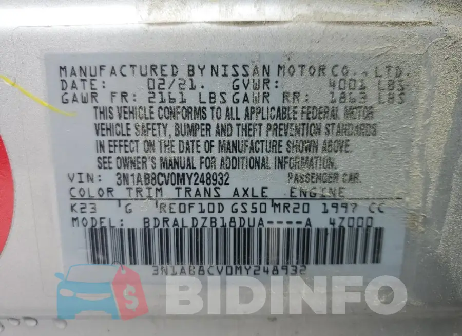 3N1AB8CV0MY248932 Photo# 12