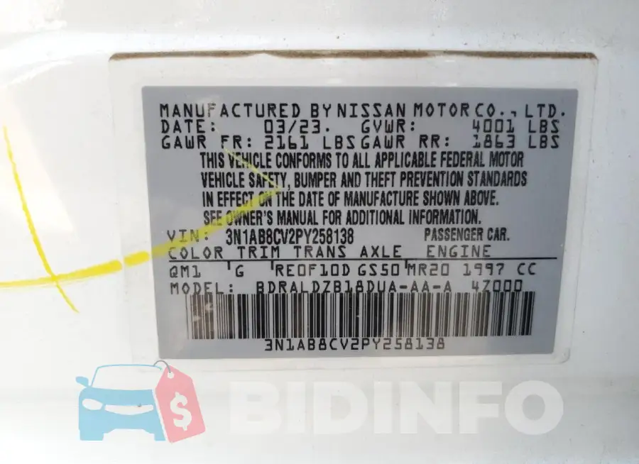 3N1AB8CV2PY258138 Photo# 12