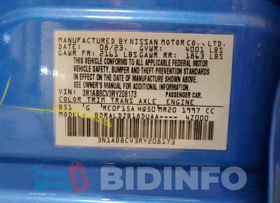 3N1AB8CV3RY208173 Photo# 13