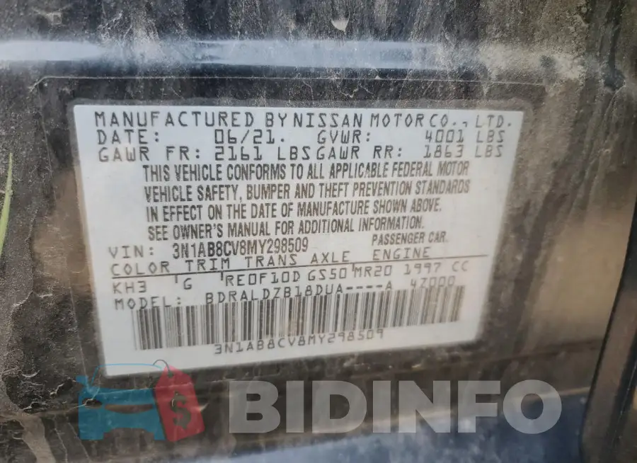 3N1AB8CV8MY298509 Photo# 12