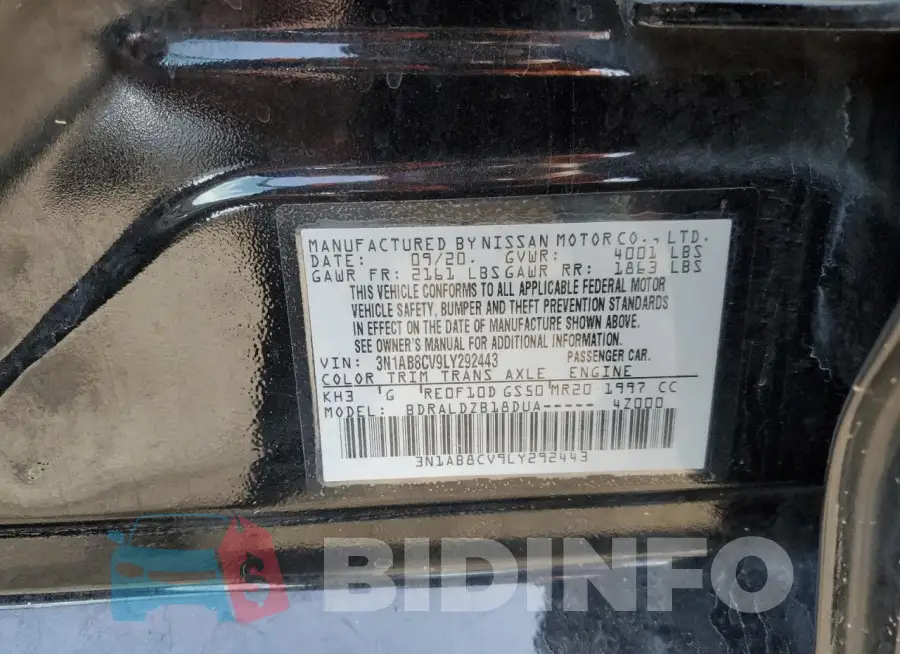 3N1AB8CV9LY292443 Photo# 12