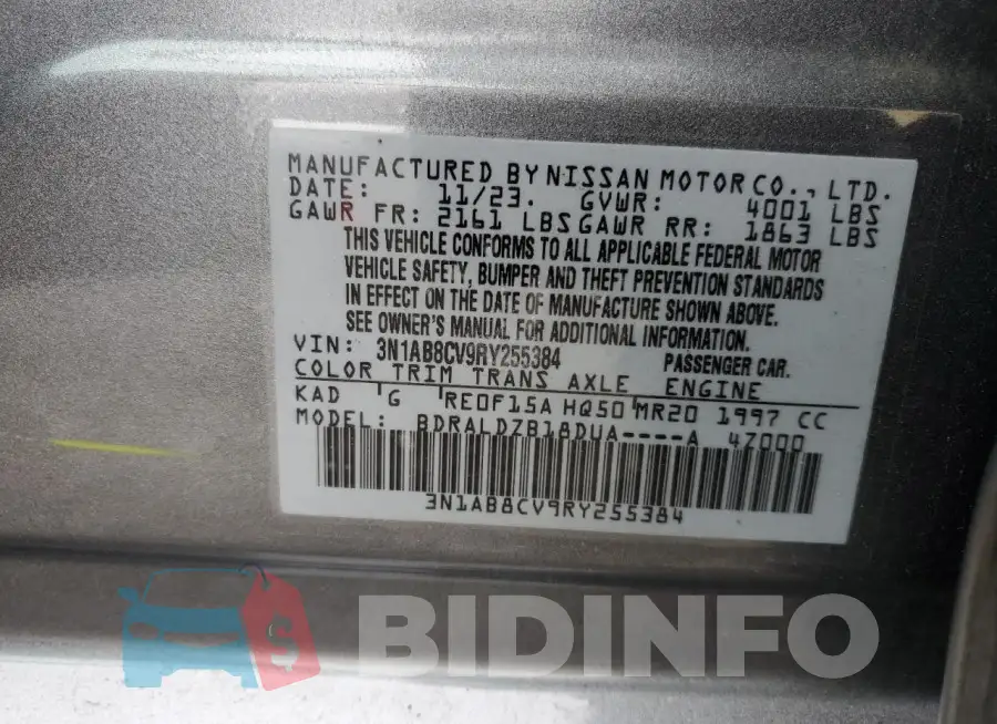 3N1AB8CV9RY255384 Photo# 12
