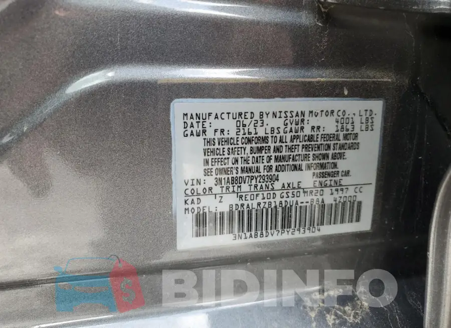 3N1AB8DV7PY293904 Photo# 13
