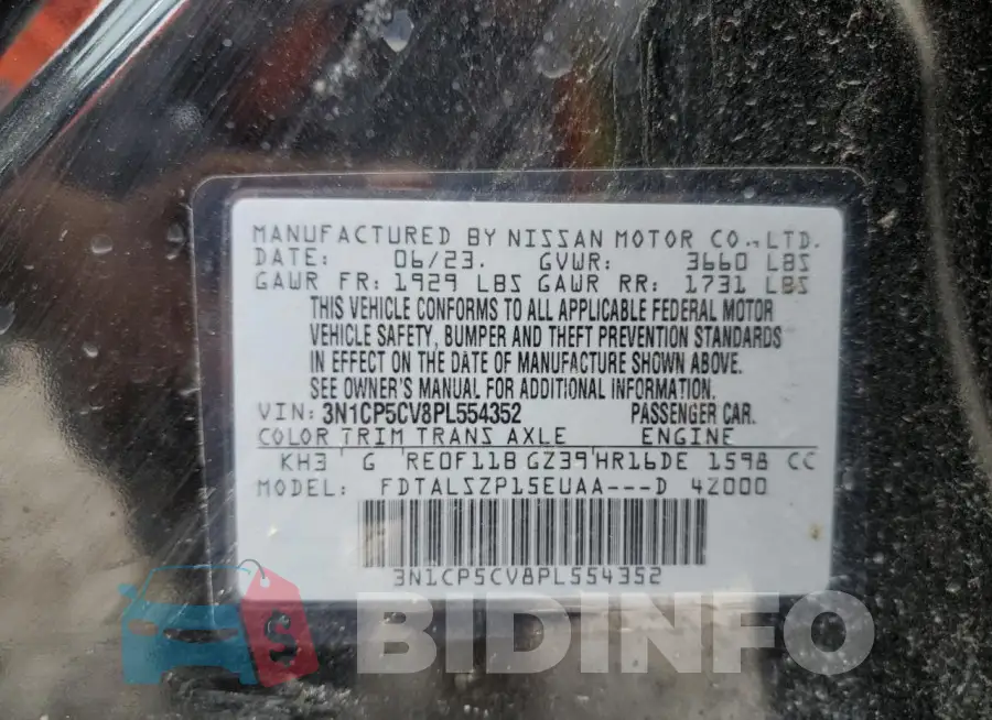 3N1CP5CV8PL554352 Photo# 13