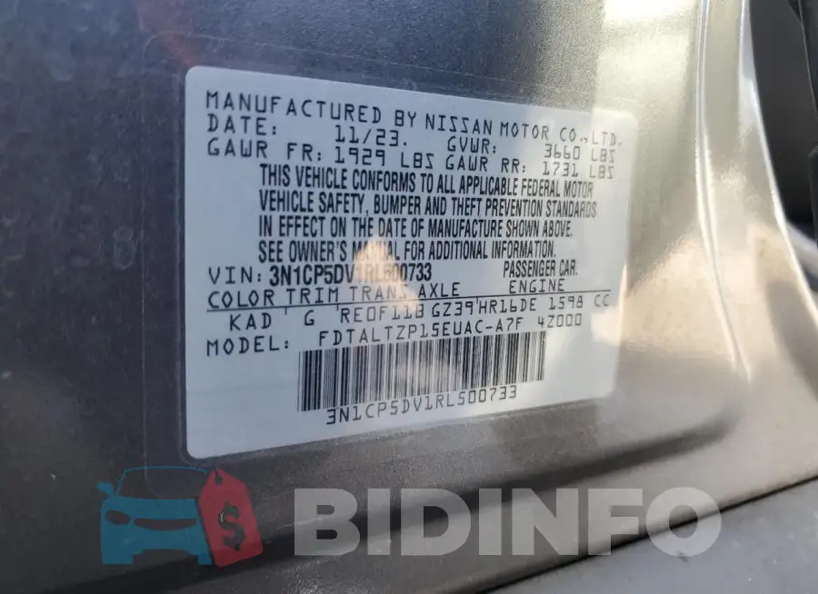 3N1CP5DV1RL500733 Photo# 13