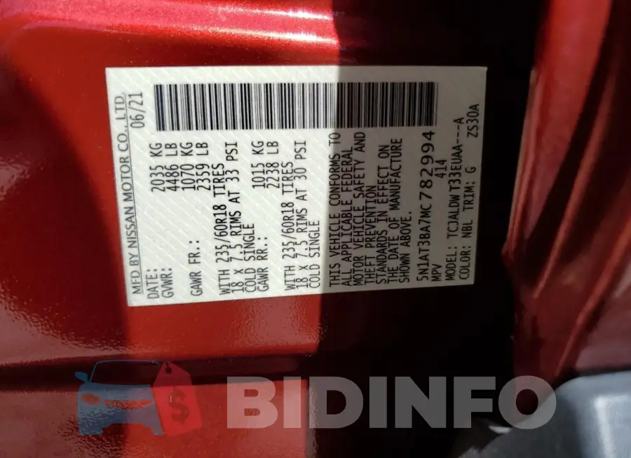 5N1AT3BA7MC782994 Photo# 14