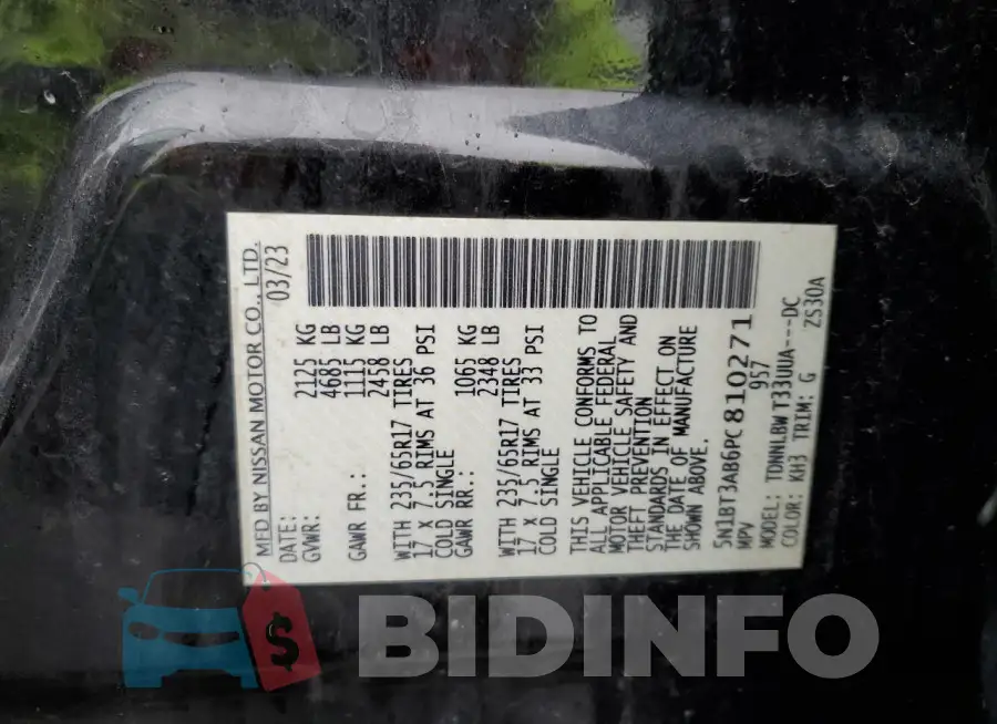 5N1BT3AB6PC810271 Photo# 14