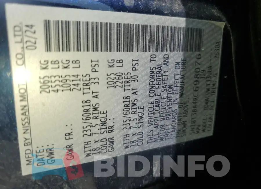 5N1BT3BA4RC698076 Photo# 14