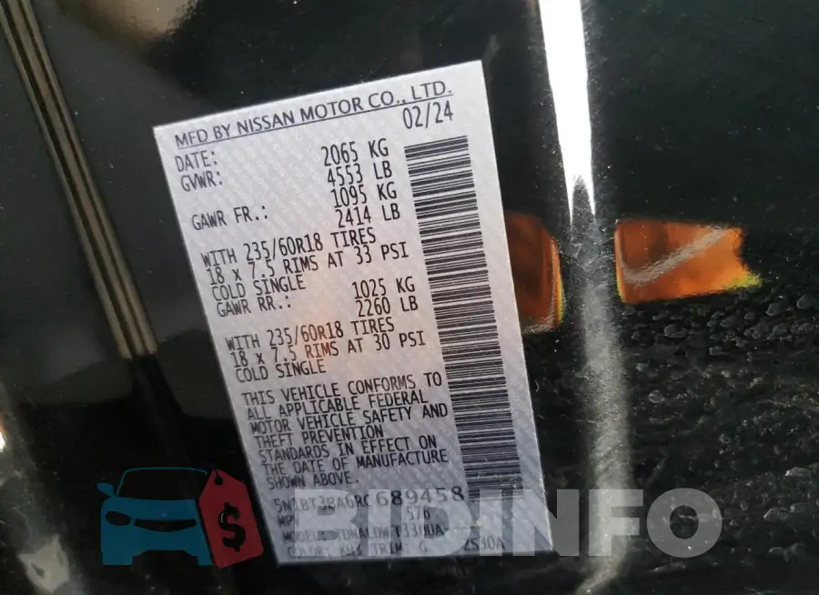 5N1BT3BA6RC689458 Photo# 13