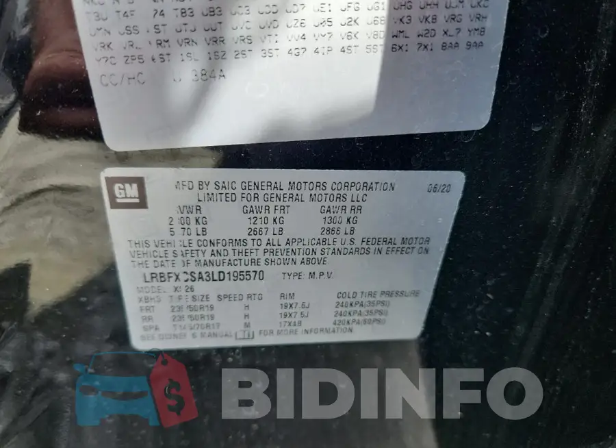 LRBFXCSA3LD195570 Photo# 13