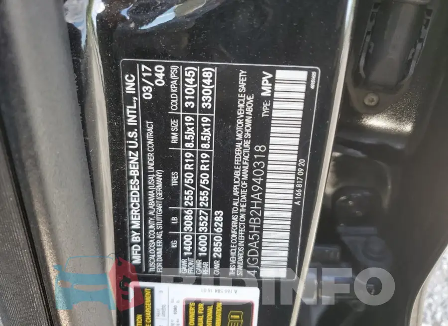4JGDA5HB2HA940318 Photo# 13