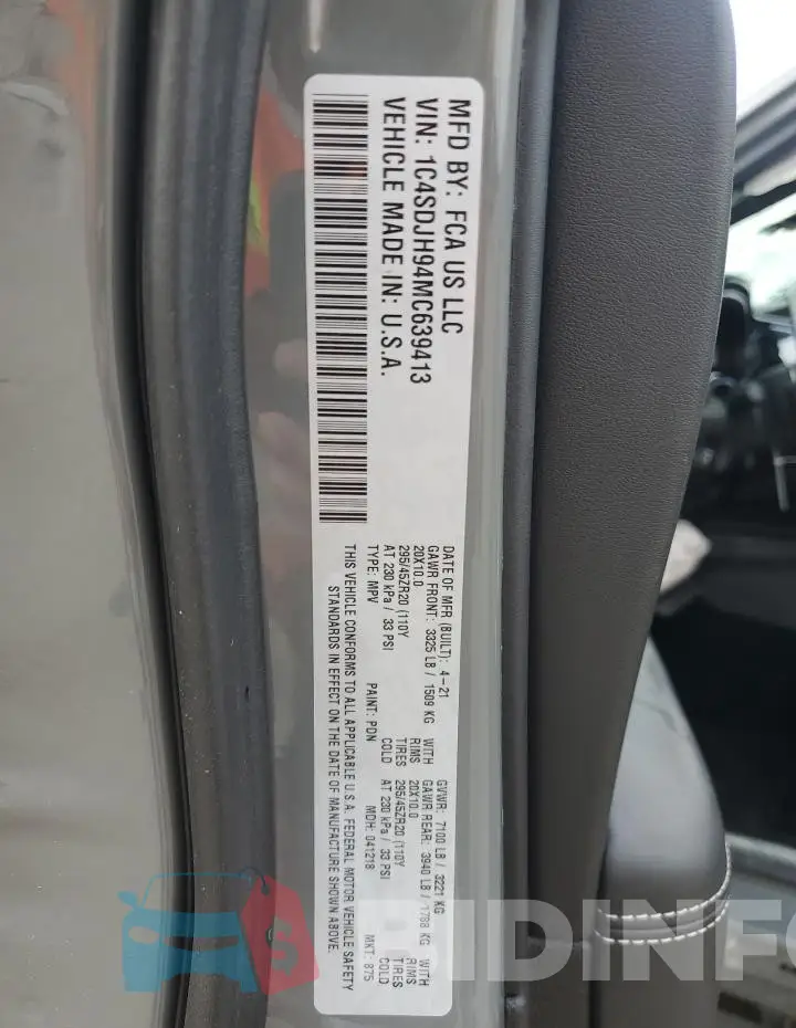 1C4SDJH94MC639413 Photo# 14