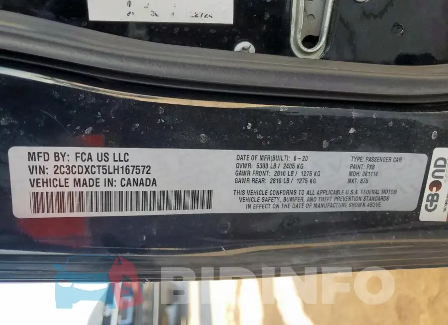2C3CDXCT5LH167572 Photo# 13