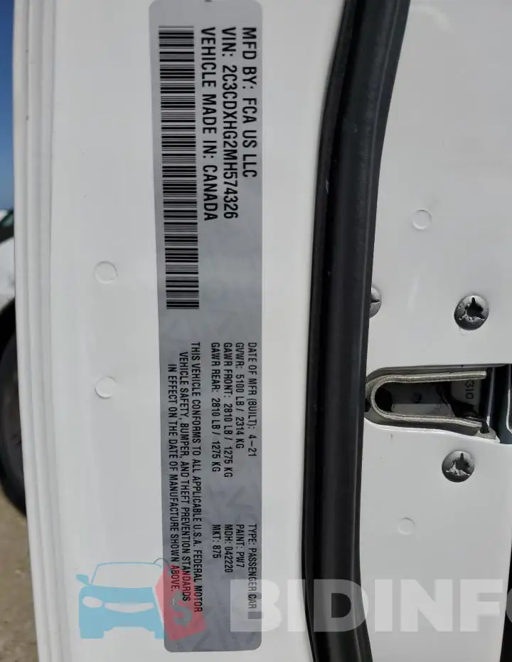 2C3CDXHG2MH574326 Photo# 12