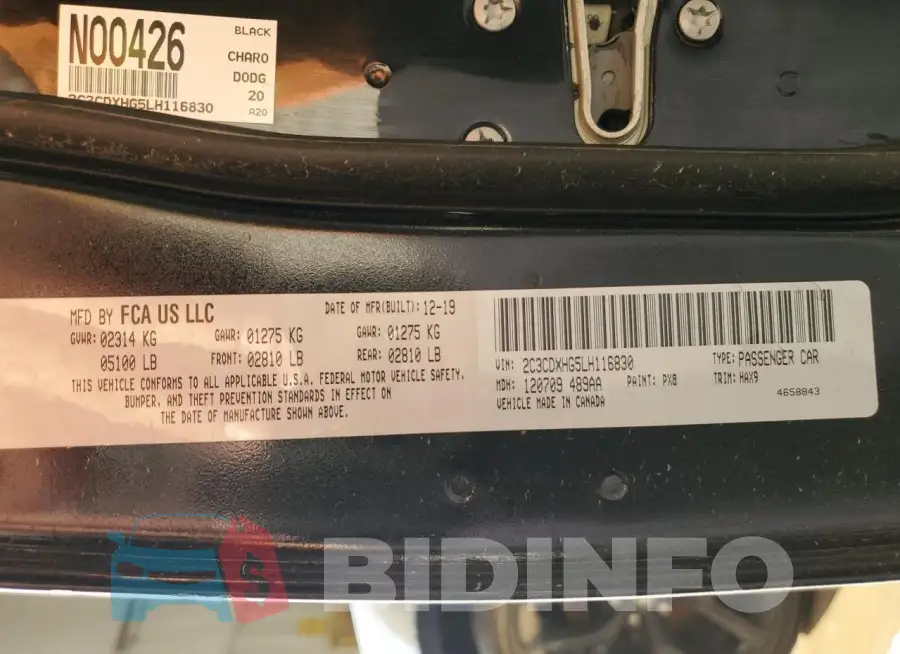 2C3CDXHG5LH116830 Photo# 12