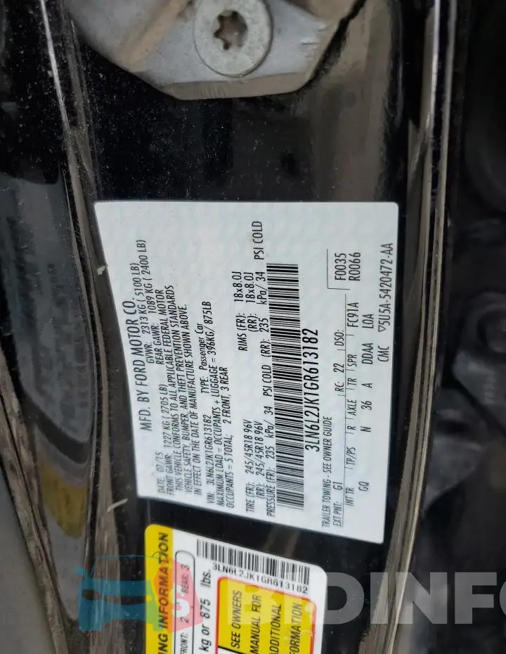 3LN6L2JK1GR613182 Photo# 12