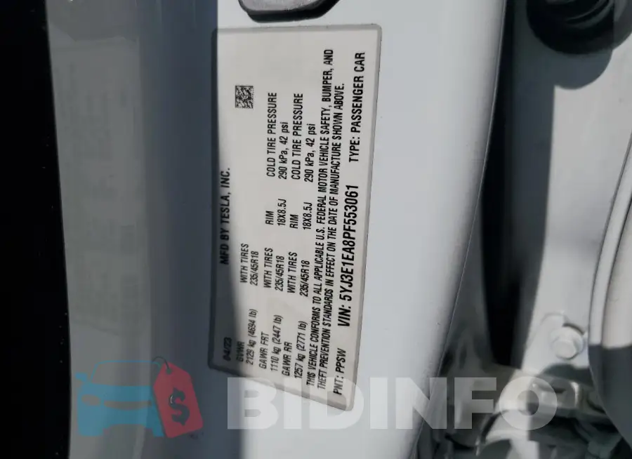 5YJ3E1EA8PF553061 Photo# 12