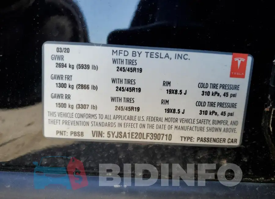 5YJSA1E20LF390710 Photo# 12