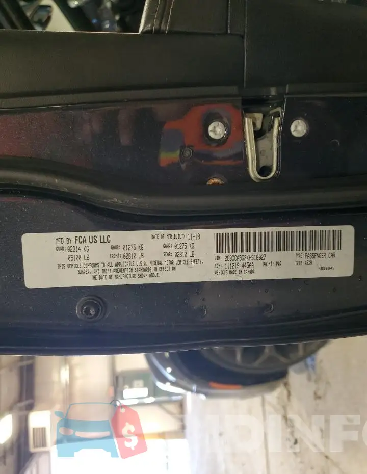 2C3CCABG2KH516027 Photo# 12