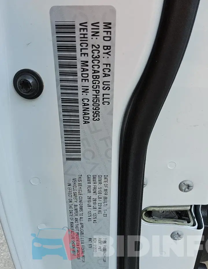 2C3CCABG5PH509953 Photo# 12