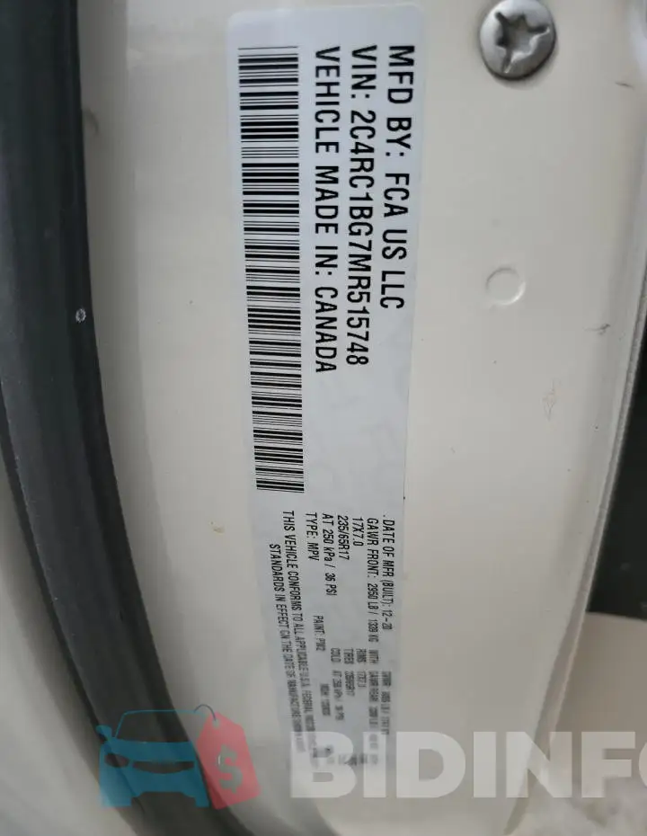 2C4RC1BG7MR515748 Photo# 13