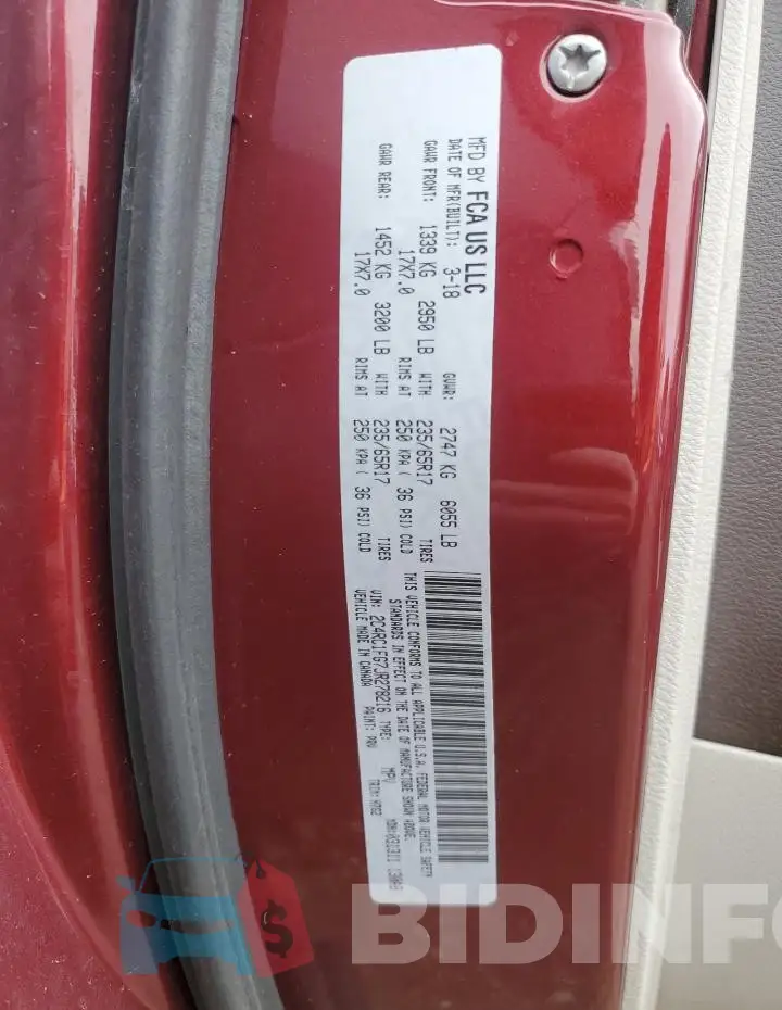 2C4RC1FG7JR278216 Photo# 13