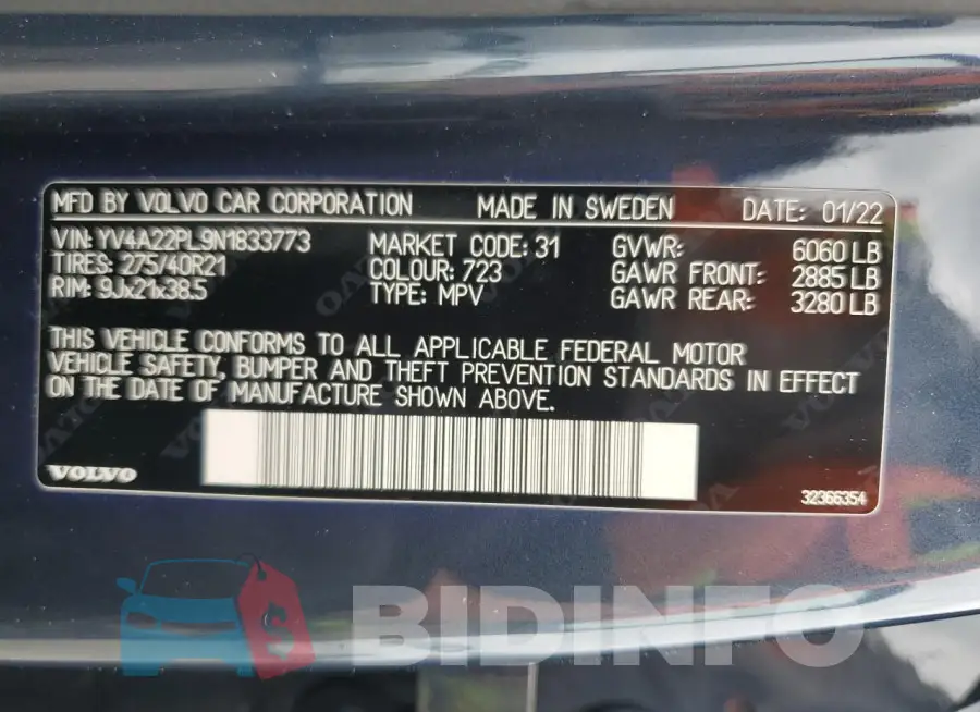 YV4A22PL9N1833773 Photo# 13