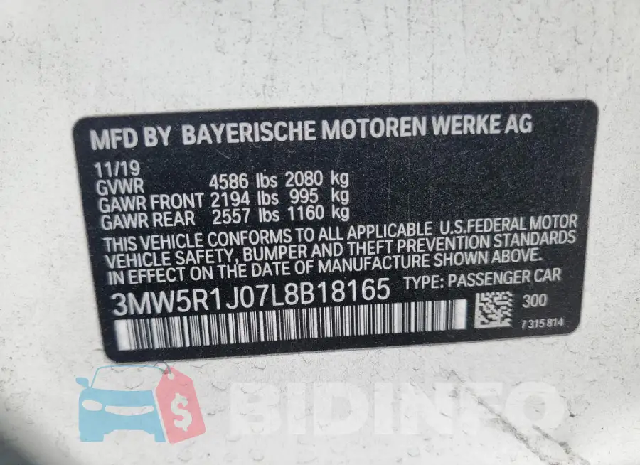 3MW5R1J07L8B18165 Photo# 12