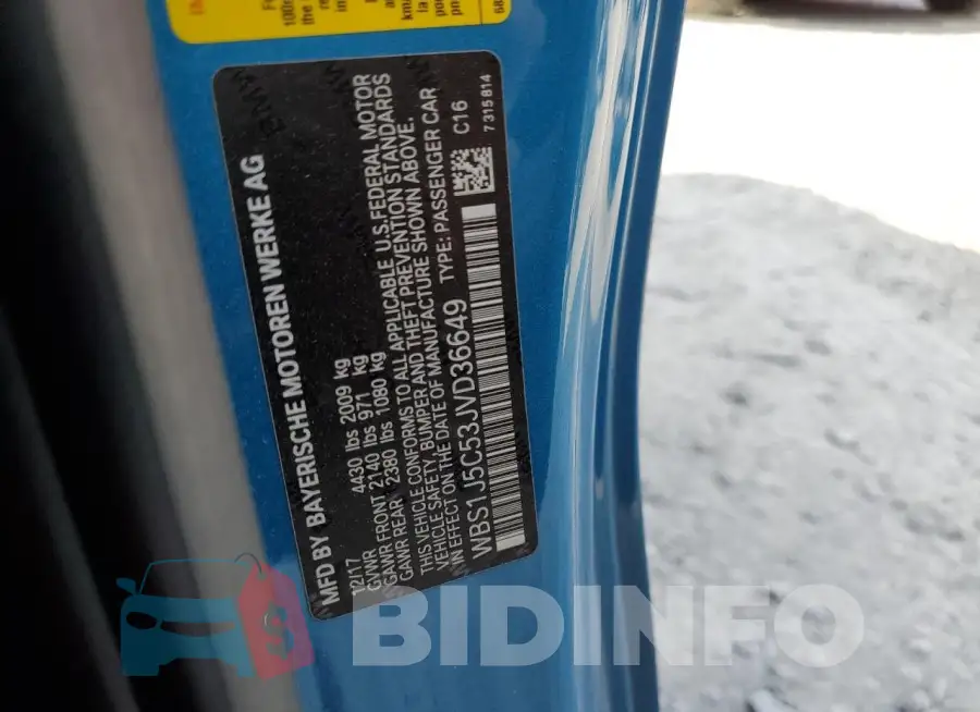 WBS1J5C53JVD36649 Photo# 12