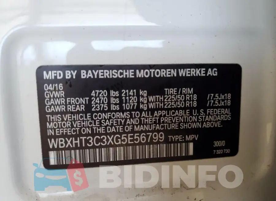 WBXHT3C3XG5E56799 Photo# 13