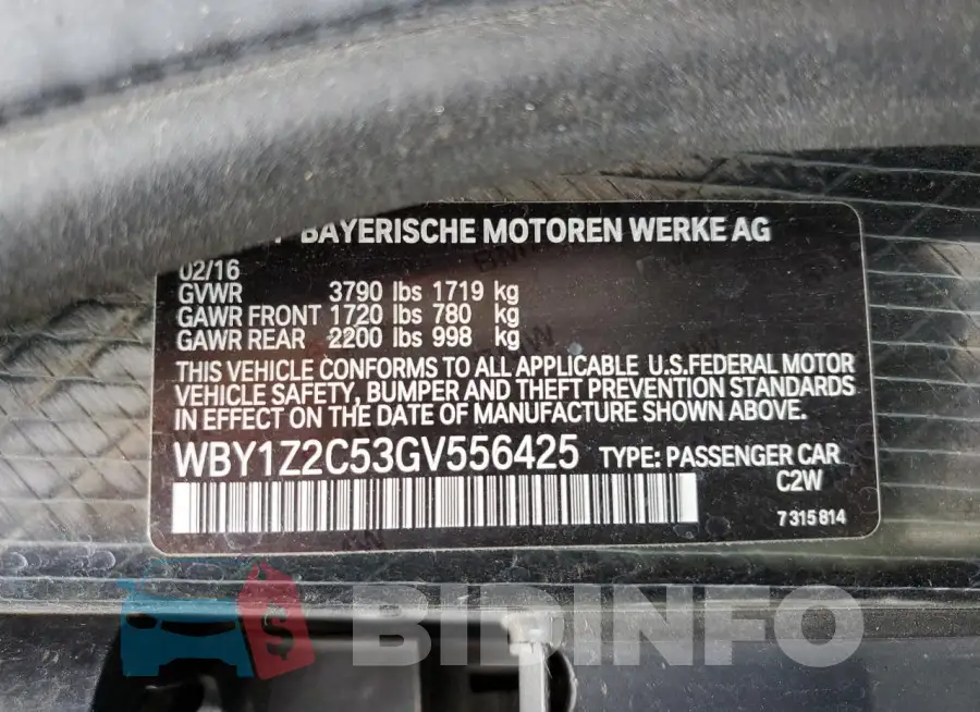 WBY1Z2C53GV556425 Photo# 12