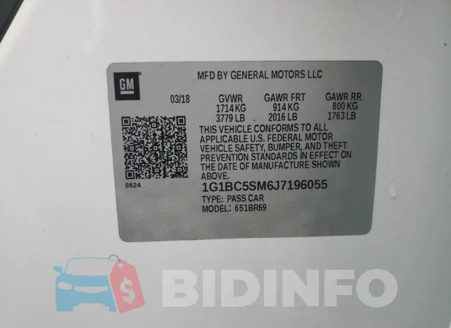 1G1BC5SM6J7196055 Photo# 12
