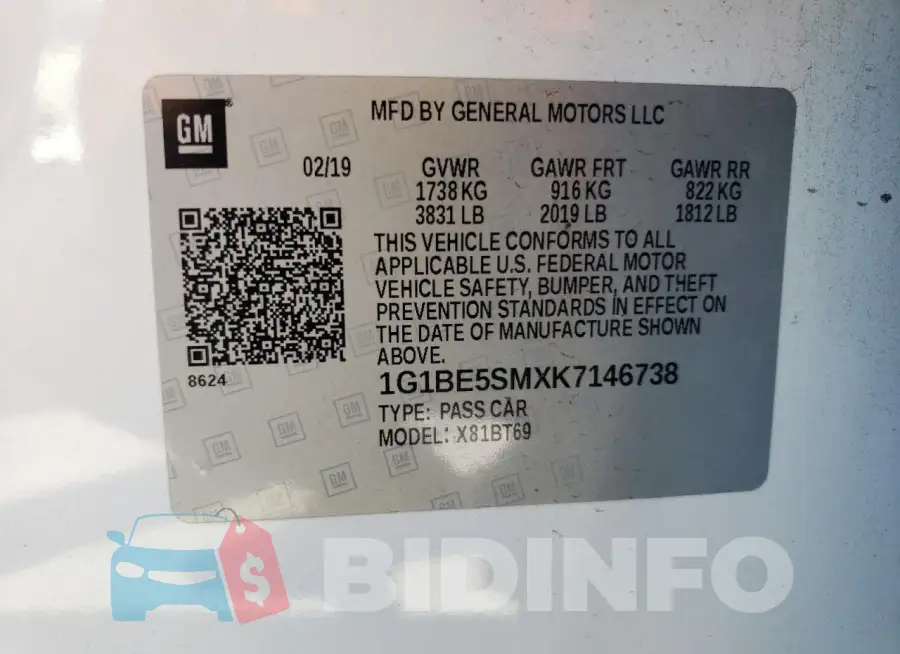 1G1BE5SMXK7146738 Photo# 10