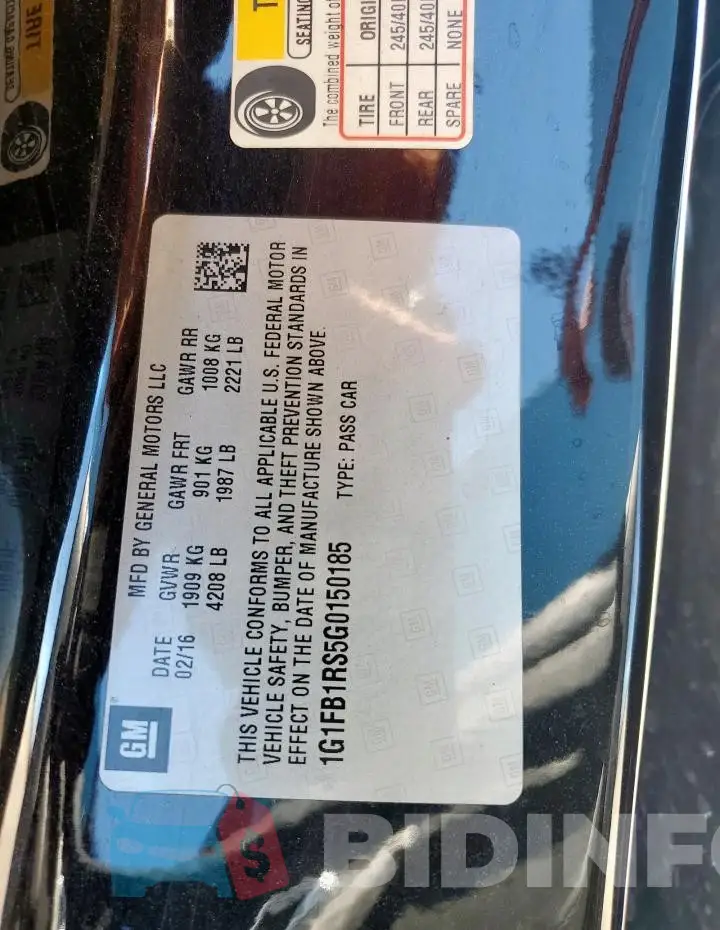 1G1FB1RS5G0150185 Photo# 12